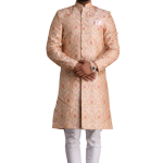 Lucknowi Heavy Embroidered Light Pink Royal Sherwani | Jaipurio